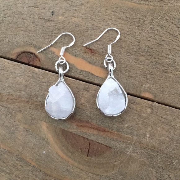 Handmade Jewelry - Genuine Druzy Stone Earrings